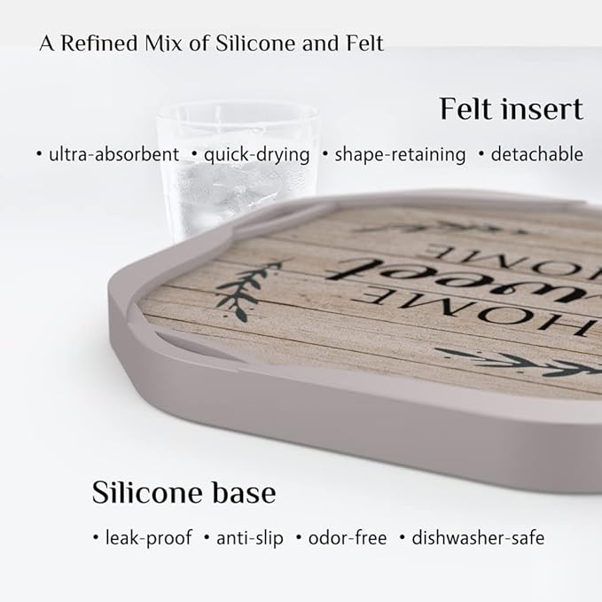 UMIRRO Absorbent Drink Coasters, Housewarming Gifts for New House, Sweet Home Decor, Rustic Farmhouse Coffee Table Centerpiece, Small Ideas for Women Mom Her Men Dad Him, 4", Set of 6