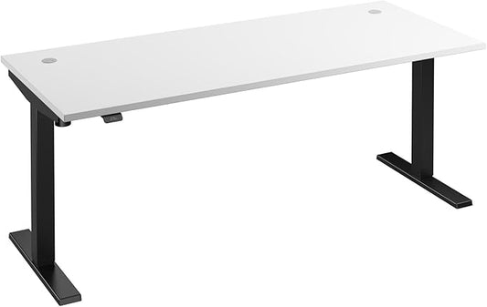 Bush Business Furniture 72-inch Electric Height Adjustable Standing Desk, Ergonomic Sit-Stand Computer Table for Home and Professional Office, Move 40 Series, White with Black Base
