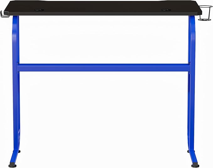 Flash Furniture Fisher Gaming Desk - Blue Ergonomic Computer Desk - 51.5" Gamers Table with Cup Holder and Headphone Hook