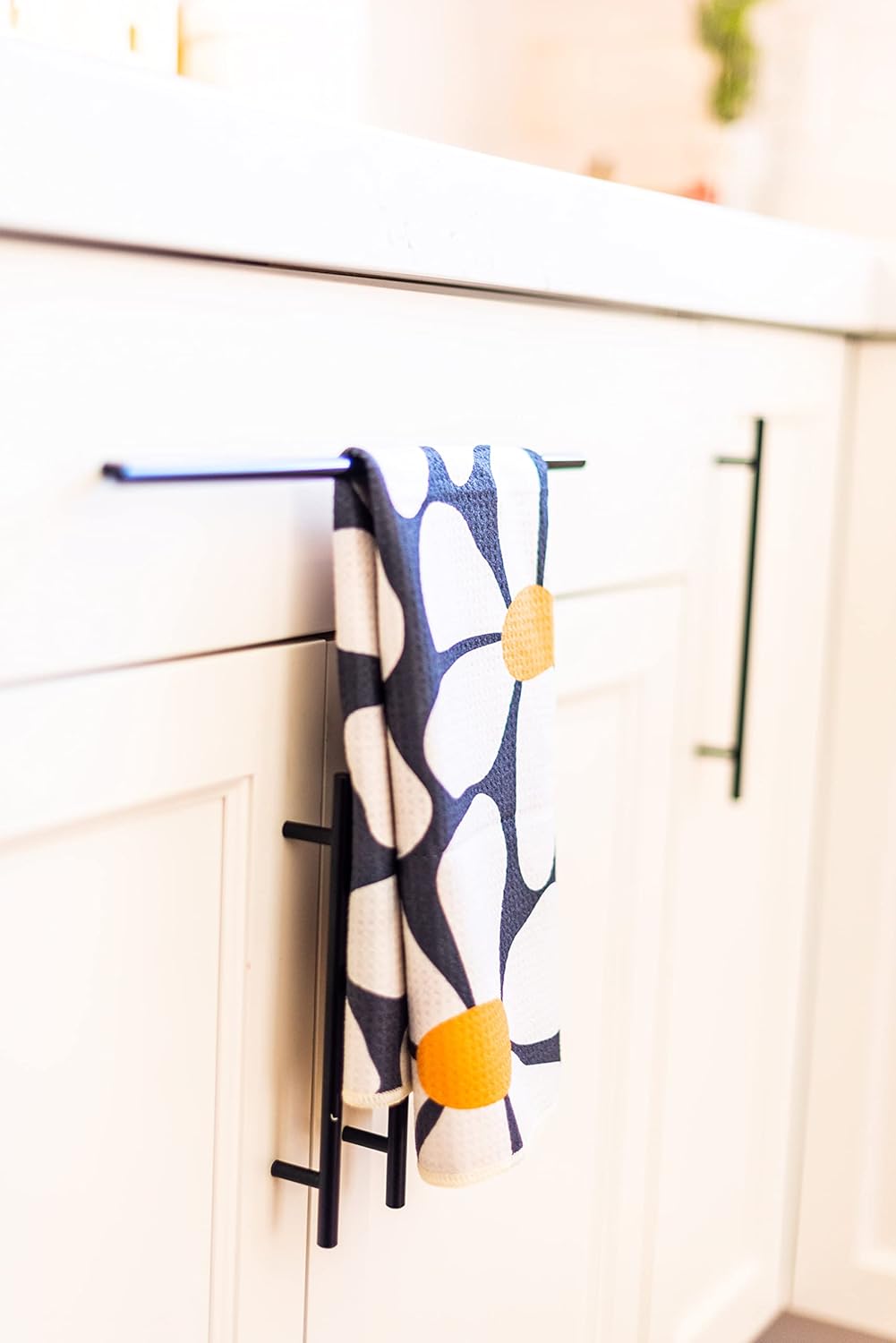 2 Pack Double Sided Kitchen Towels || Dish Towels ||Quick Dry || Designer Prints || Highly Absorbent || Hanging Hook (Gray)