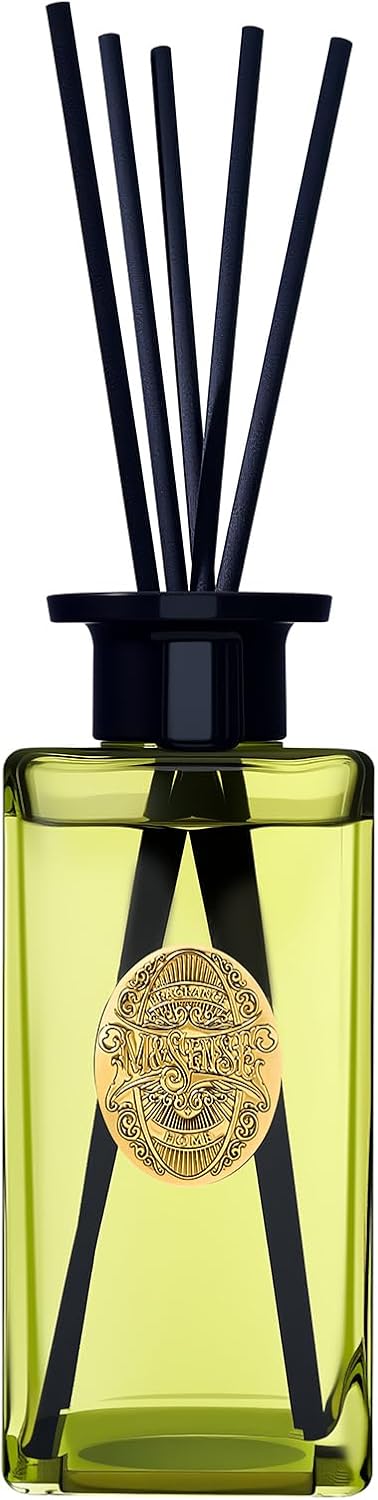 M&SENSE 10.14 oz Large Reed Diffuser Set | Eucalyptus Mint Scent Oil Diffuser with Sticks | Hotel Collection Non-Toxic Essential Oil |for Bedroom Bathroom Living Room