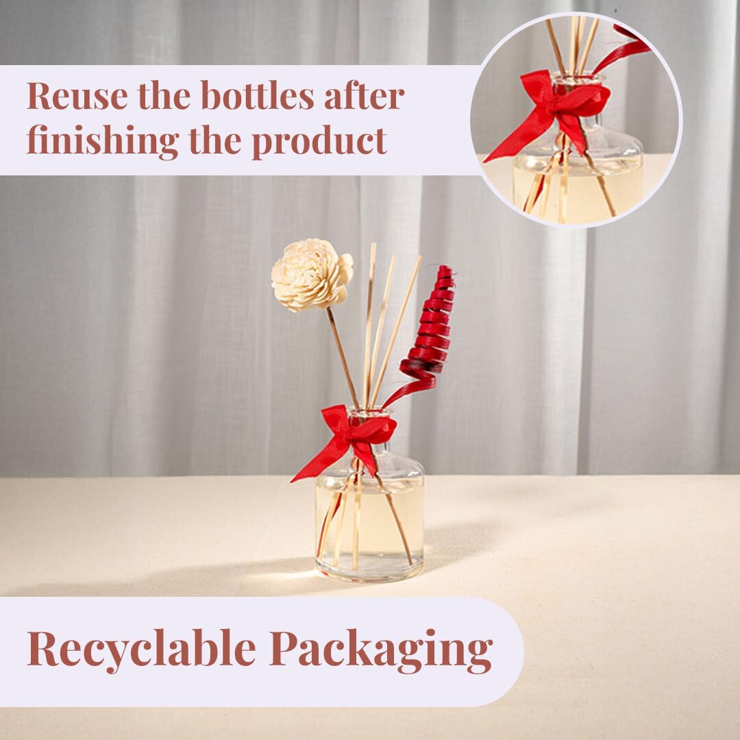 Folkulture Reed Diffusers for Home, 5 oz | Vanilla Scent Diffuser Oil with Sticks for Bathroom Decor Accessories, Living Room, Office, Desk| Natural Essential Oils | Housewarming Gifts | Vanilla