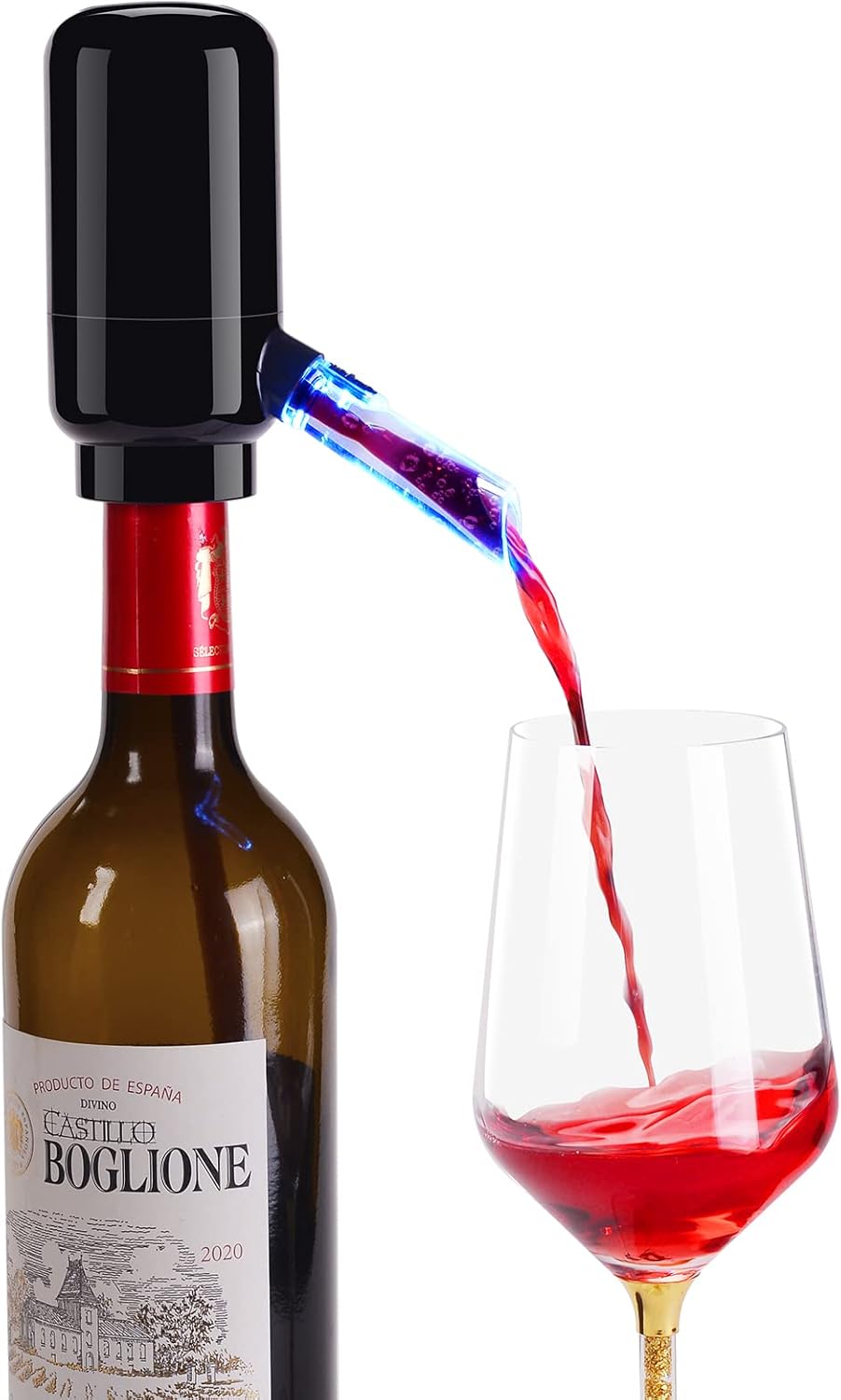 Electric Wine Aerator Pourer,Portable One-Button Wine Dispenser Machine and Wine Decanter Multi-Smart Automatic Filter Wine Pourer for Red Wine,Best Wine Gifts for Women and Wine Lovers