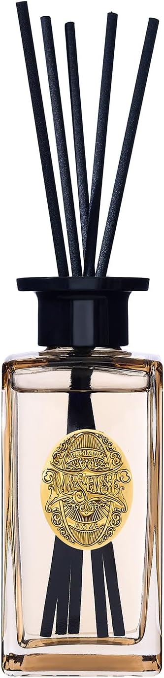 M&SENSE 6.3 oz Large Reed Diffuser Set | Cashmere Cloud Scent Oil Diffuser with Sticks | Hotel Collection Non-Toxic Essential Oil |for Bedroom Bathroom Living Room