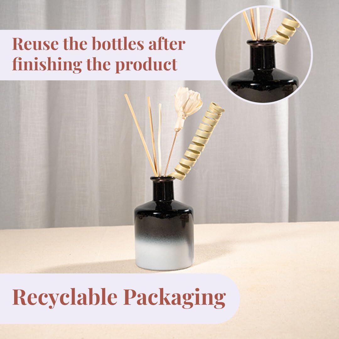 Folkulture Reed Diffusers for Home, 5 oz | Lavender Scent Diffuser Oil with Sticks for Bathroom Decor Accessories, Living Room, Office, Desk| Natural Essential Oils | Housewarming Gifts