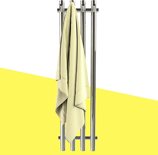 Heated Towel Rack, Towel Warmer with Timer, Wall Mounted hot Towel Warmer Rack for Bathroom, Hardwired or Plug-in Models Vertical Towel Heater Chrome