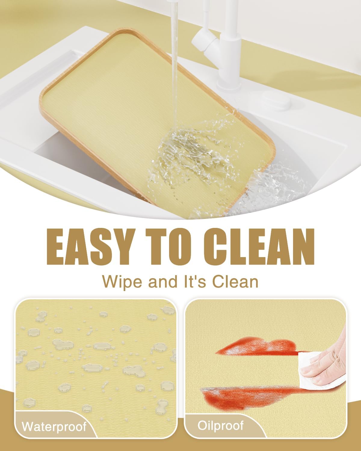 Drawer and Shelf Liner, Non-Adhesive Kitchen Cabinet Liners, Non Slip Shelf Paper Waterproof Washable Thickened for Dresser Pantry Shelve Bathroom Protector