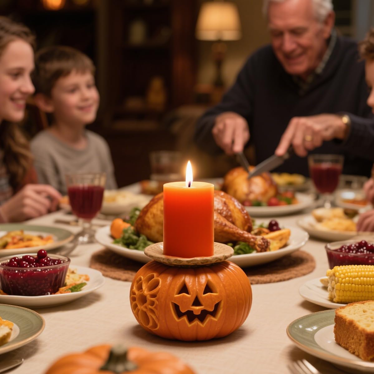 6 Packs 2.75x3.25 Inch Orange Pillar Candles, Unscented Dripless Non-Toxic Smokeless Fall Colored Autumn Cylinder Candles for Thanksgiving Home Dinner Table Decoration Emergency Power Outage