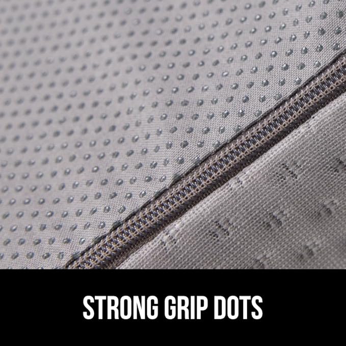 GORILLA GRIP Bed Wedge Pillow for Sleeping, Soft Dual Layer Memory Foam, Stay in Place Dots, Breathable, Ergonomic Headboard Triangle Sleep Support, Reading Elevation Anti Snoring, 12in White Gray