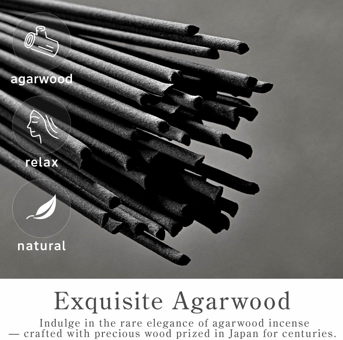 Kyoto Agarwood Incense Sticks - Japanese Temple Aroma, Ideal for Relaxation & Meditation, Approx. 60 Sticks (0.44 Pounds) - Premium Quality Incense for Spiritual & Home Use Nagomikobo