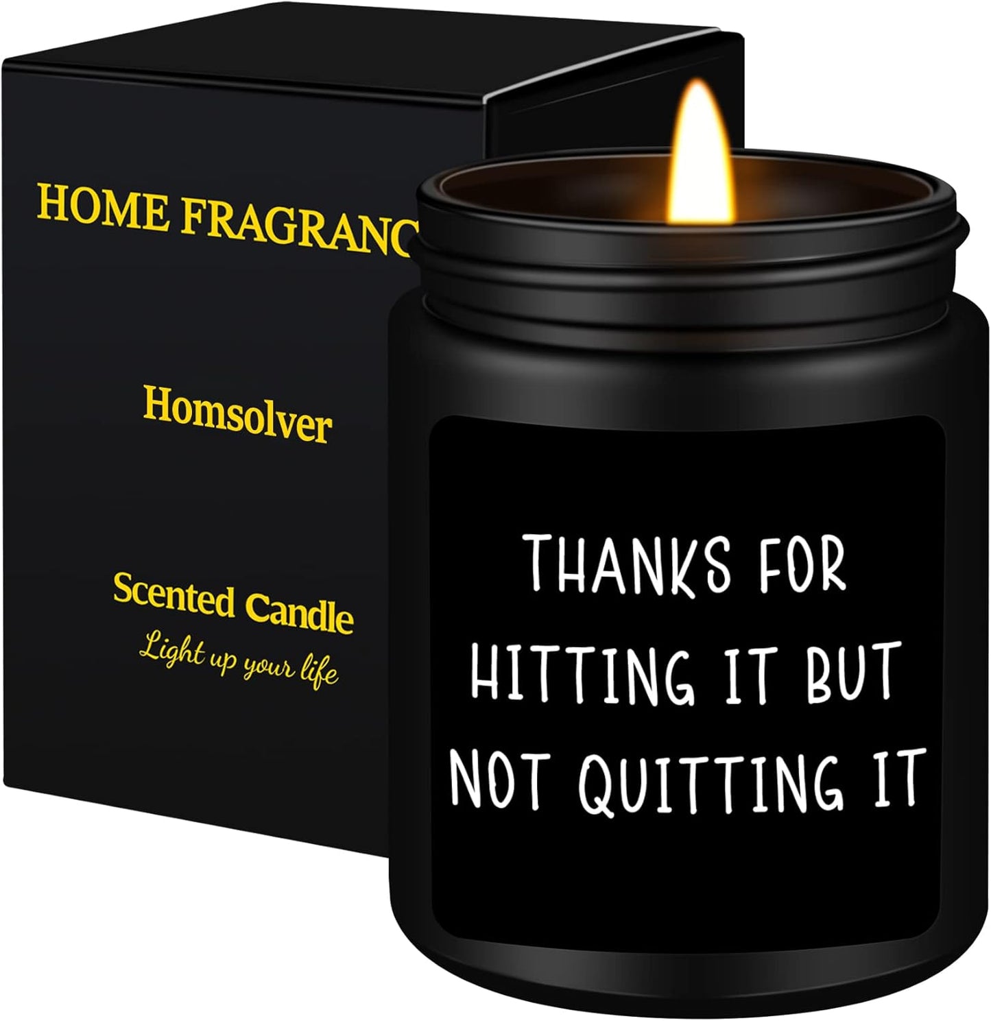 Homsolver Romantic Valentine Gifts for Men, Wedding Anniversary Christmas Valentines Day Gift for Him Boyfriend Husband-Thanks for Hitting It But Not Quitting It-Sandalwood Scented