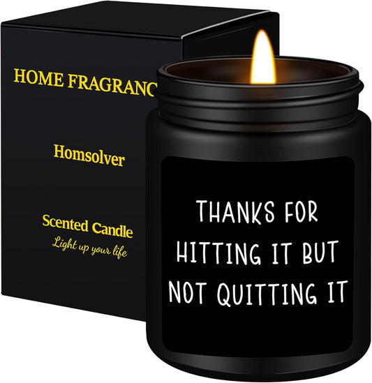 Homsolver Romantic Valentine Gifts for Men, Wedding Anniversary Christmas Valentines Day Gift for Him Boyfriend Husband-Thanks for Hitting It But Not Quitting It-Sandalwood Scented