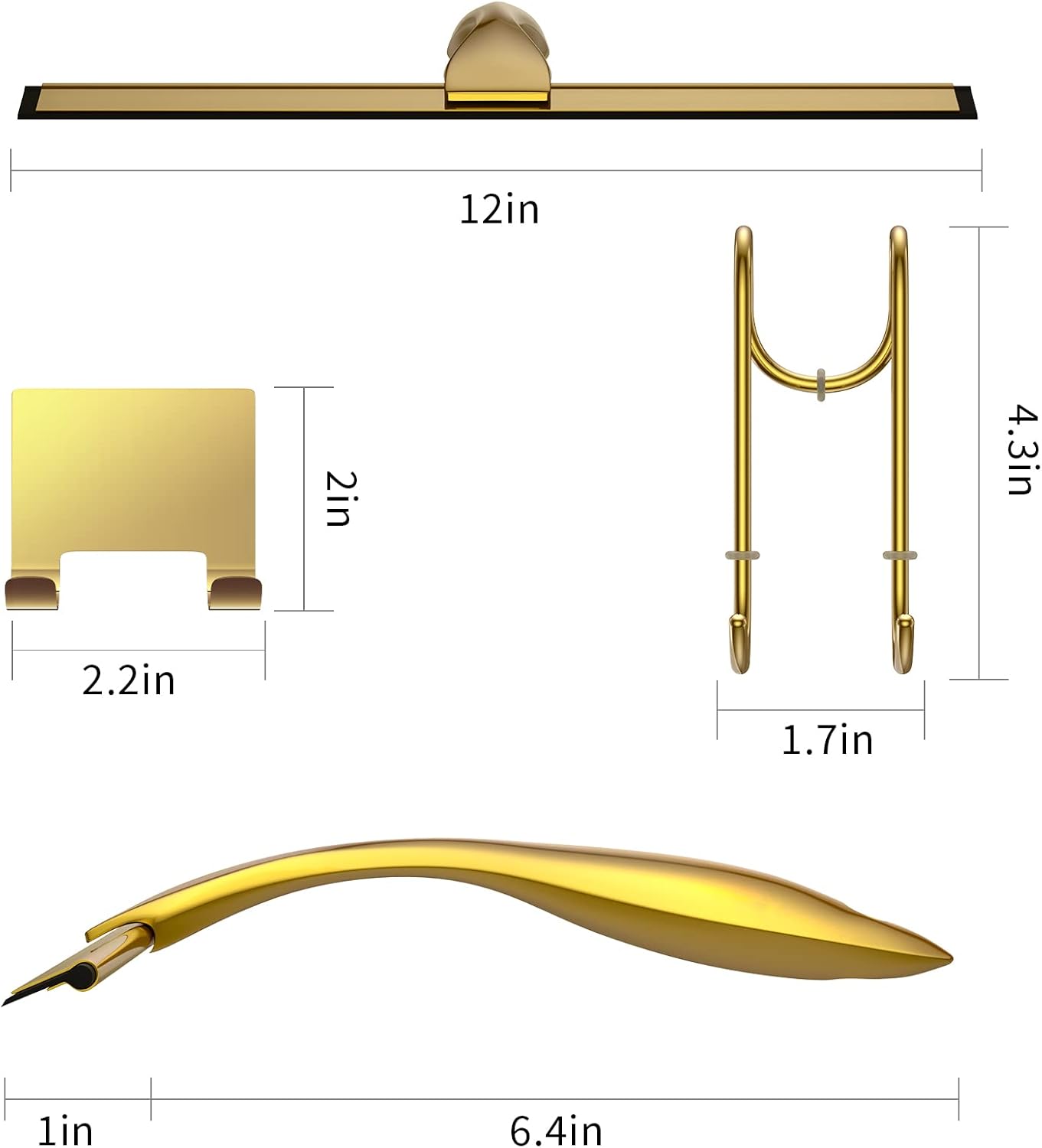 Shower Squeegee for Glass Door 12-Inch Stainless Steel Bathroom Squeegee Window Wiper, 100% Streak-Free, Includes Shower Door Hook and Adhesive Hook, for Window Mirror Tiles Car All-Purpose Squeegee