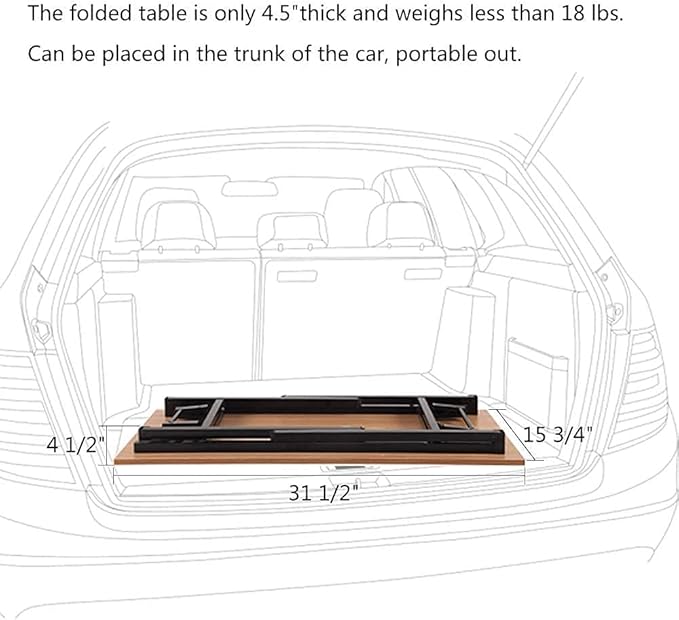 DlandHome Folding Desk Small Desk 31.5 inches Computer Desk for Home Office Folding Table Writing Table for Small Spaces No Assembly Required Retro