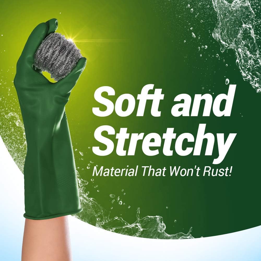 Fuller Brush Stainless Steel Scrubbing Sponges – 2-Pack (2 Sets of 3 = 6 Pieces) – Heavy Duty Kitchen Scour Sponges for Dishes, Pots & Pans