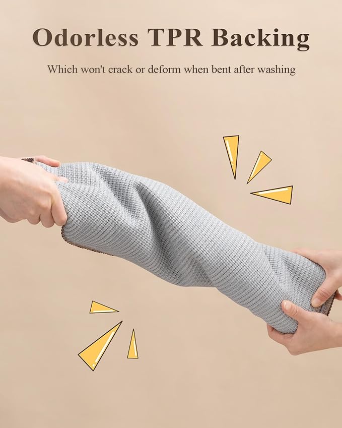 hicorfe Kitchen Rugs and Mats,Kitchen Mats for Floor,24"x35" Non Slip Runner Rug,Absorbent Resist Dirt Comfort Standing Mat Machine Washable for Entryway,Hallway,Front of Sink(Dark Brown)