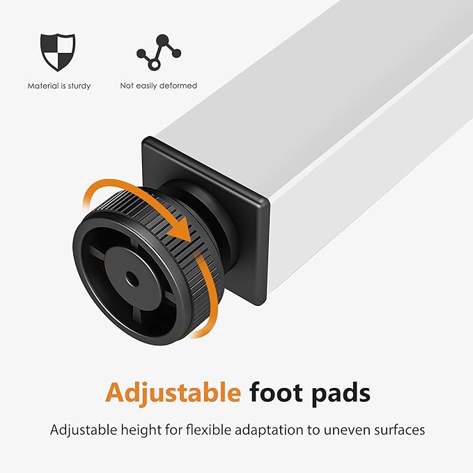 DlandHome Folding Desk Small Desk 31.5 inches Computer Desk for Home Office Folding Table Writing Table for Small Spaces No Assembly Required White & White Frame