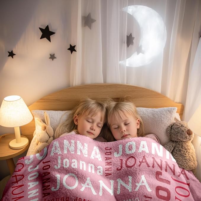 Ship Next Day, Custom Name Blanket - Printed in USA, Personalized Baby Blankets for Girls, Baby Blanket with Name, Ultra-Soft Cozy Fleece Blankets, Gifts for Boys & Girls Kids Teen Girl New Mom