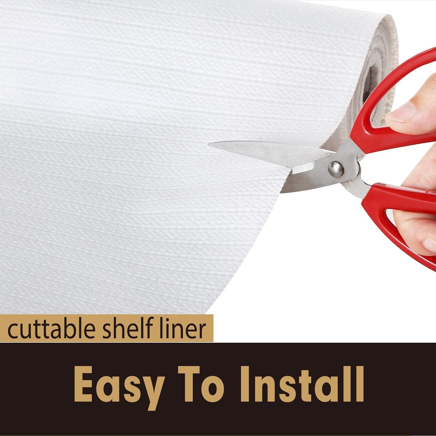 Premium Drawer and Shelf Liner for Cabinet, Non Adhesive Liner for Kitchen, Strong Grip Non Slip Shelf Liners for Kitchen Cabinets, Storage, Drawers, Shelves, Kitchenware and Tableware, White