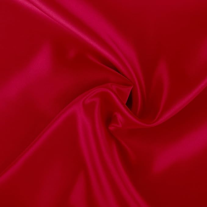 Satin Pillowcase with Zipper, for Hair and Skin Care, Feels Soft and Cool Like a Silk Pillowcase, Red Satin Pillow Cases Set of 2, Slik Pillow Cover, Queen Size - 2 Pack