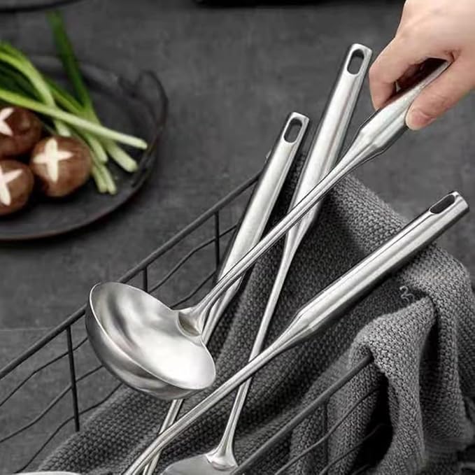 304 Stainless Steel Kitchen Utensils Set 4 Pcs Cooking Utensil, Spatula, Soup spoon, Leaking shovel, Kitchen Tools Set (4 Pieces Set)