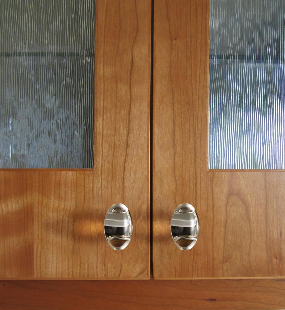 Goo-Ki White Crystal Cabinet Handles-Zinc Alloy Base with Acrylic Knobs,6 Pack