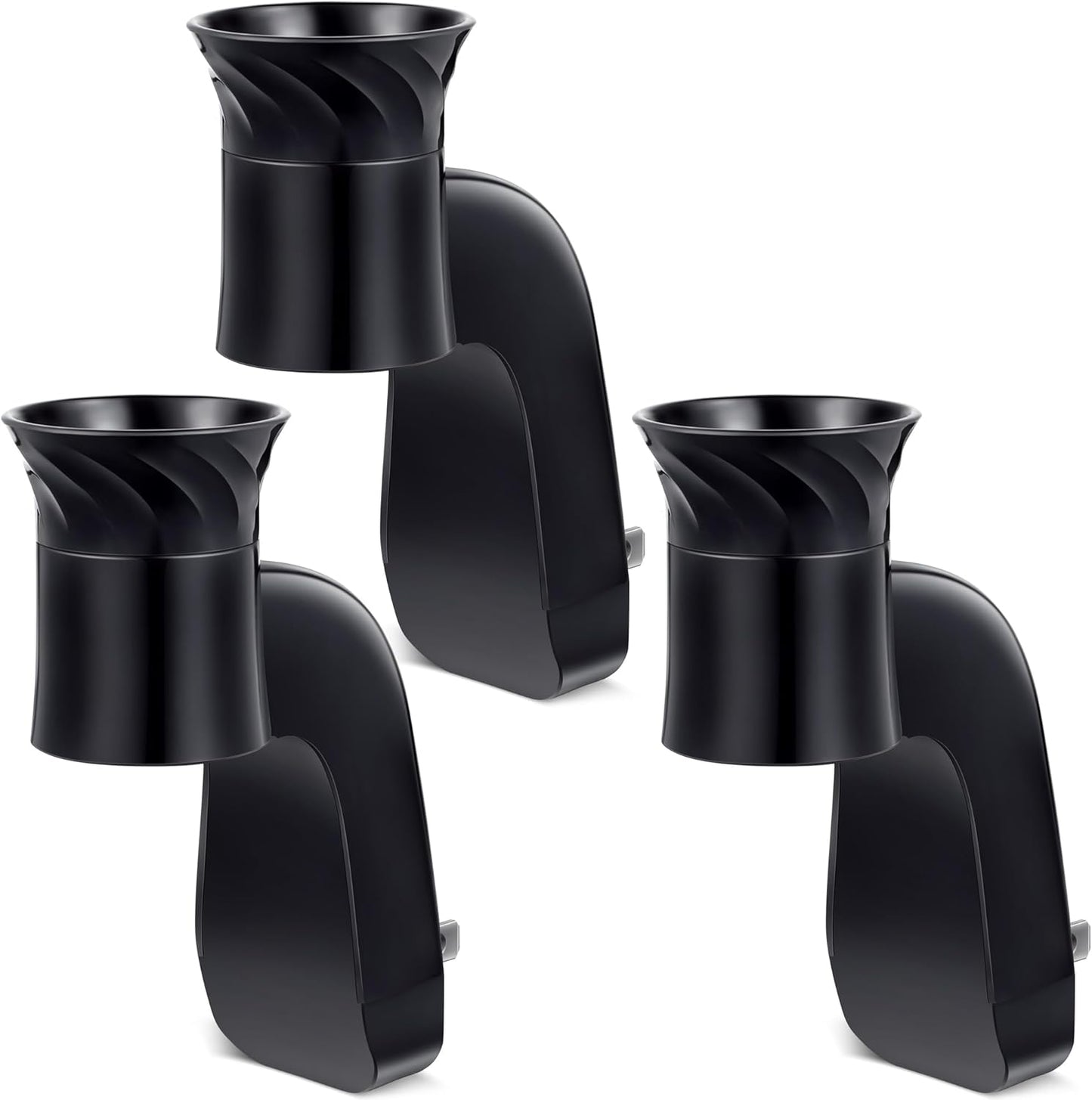 3 Pack Wall Fragrance Plug in Compatible with Bath and Body Works WallFlower Fragrances, ETL Certified, Rotatable, Precise Scent Control Fragrance Diffuser Plug for Home, Office (Black)