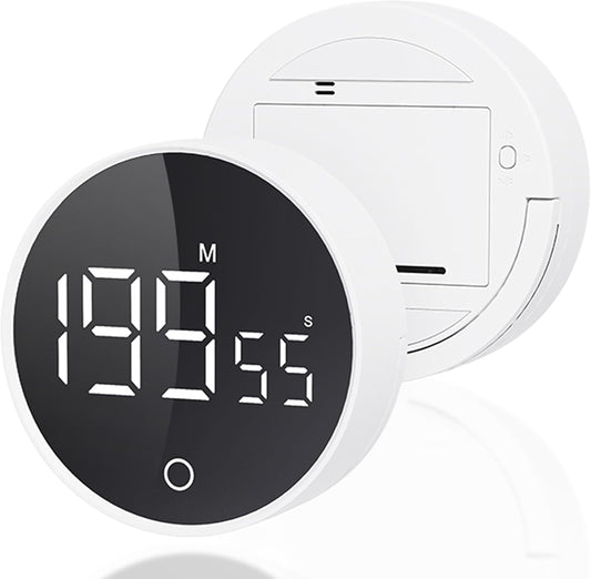 Digital Kitchen Timers, Visual timers Magnetic Countdown Countup Timer Large LED 200 Minutes Display Volume Adjustable for Cooking Fitness Studying, Easy for Kids and Seniors