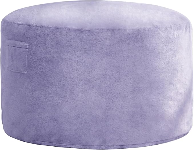 Hobestluk 4ft Bean Bag Chairs for Adults Large Beanbag Chair with Plush Faux Fur Cover Big Bean Bag Chair for Living Room Bedroom Dorm Office - Purple (44” x 44” x 24”)