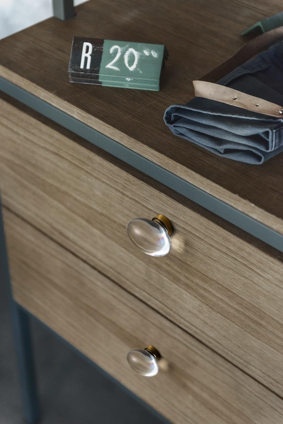 Goo-Ki White Crystal Cabinet Handles-Zinc Alloy Base with Acrylic Knobs,6 Pack