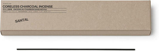 Santal Coreless Pure Incense Sticks, Artisan-Crafted Niche Scent, Exclusive Low-Smoke Bamboo Charcoal Formula, Clean-Burning, 1-Hour Burn Time, 20 Sticks