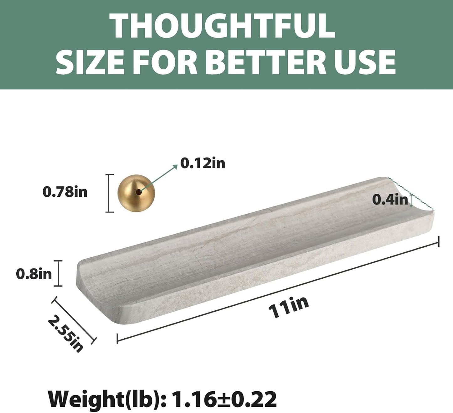 Koville Natural Marble Incense Holder, Incense Holders for Sticks, Incense Burner Holder, Ideal for Meditation and Relaxing, Easy to Clean(White Wooden)