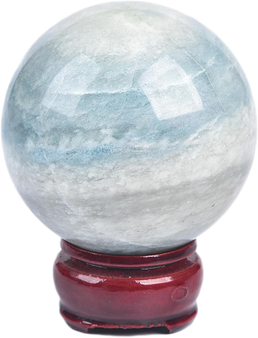 JIC Gem Natural Healing Crystal Sphere Ball Trolleite Crystal Decorative Ball Chakra Meditation Fengshui (60-70mm)