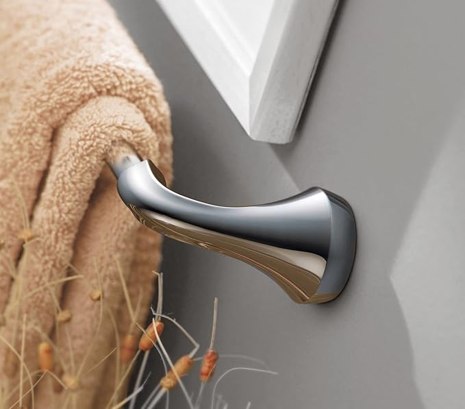 Moen YB2824BN Eva Collection Transitional 24-Inch Bathroom Single Towel Bar, Brushed Nickel