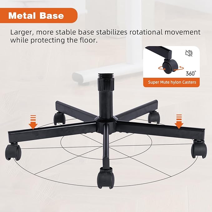 Furnimart Criss Cross Desk Char Wide Seat with Wheels and Arms, 360° Swivel Cross Legged Desk Chair Thick Cushion, Velvet Comfy Armless Home Office Chair for Bedroom, Vanity, Sturdy (Yellow)
