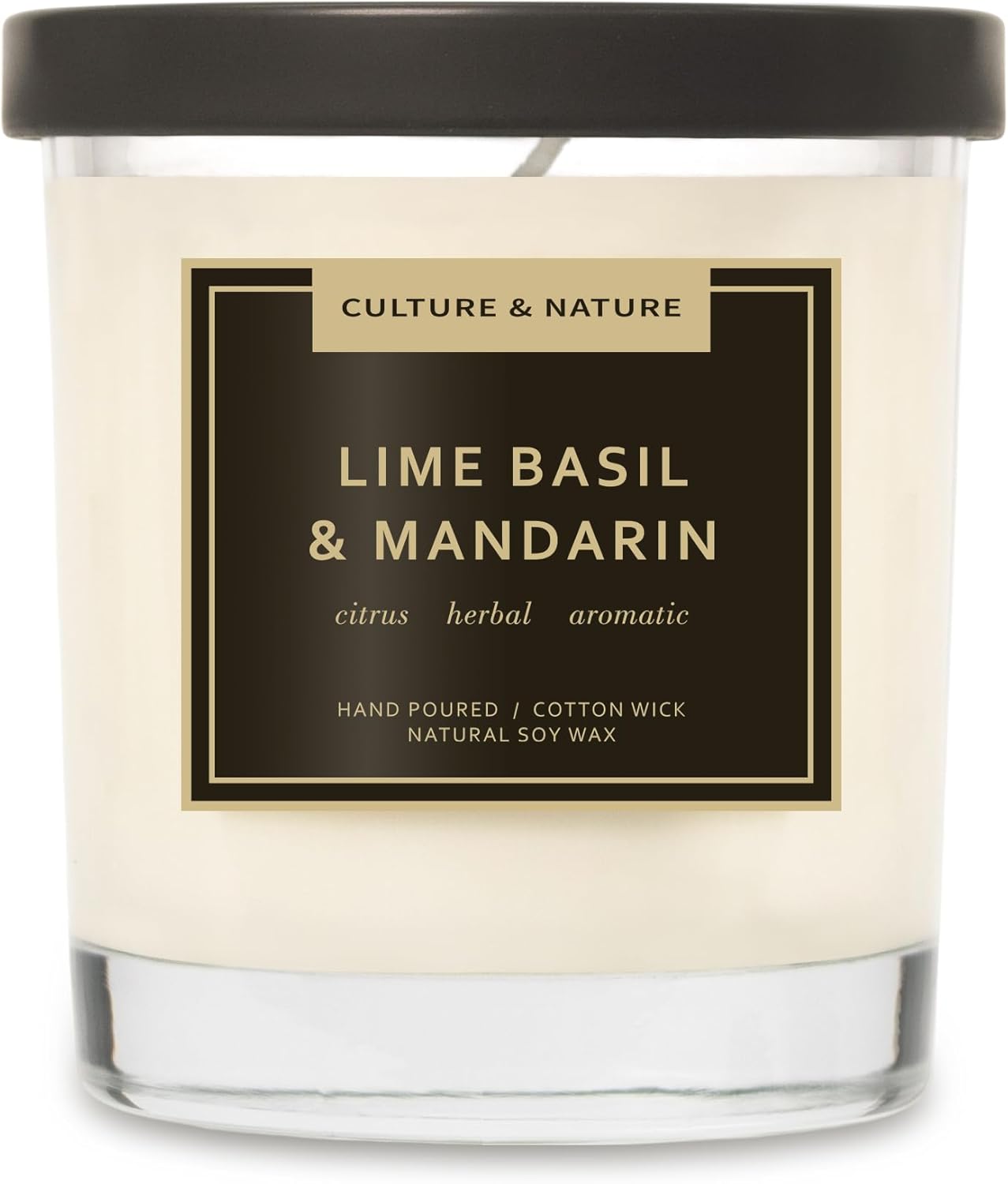 CULTURE & NATURE Natural Soy Wax Candle 7oz (Lime Basil & Mandarin)