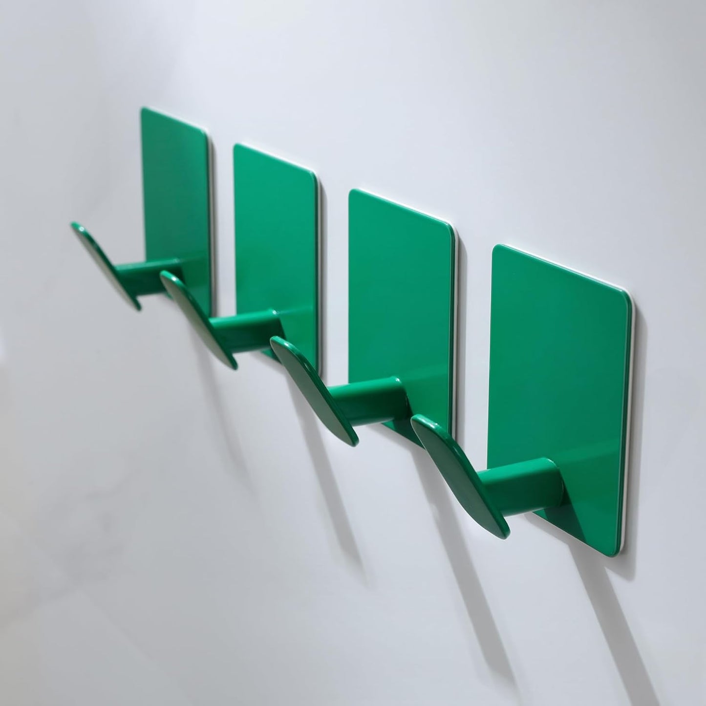 DELITON 4 Pack Green Wall Hooks for Hanging Towels, Robe, Coat, Decorative Shower Hooks Stainless Steel Rust Proof