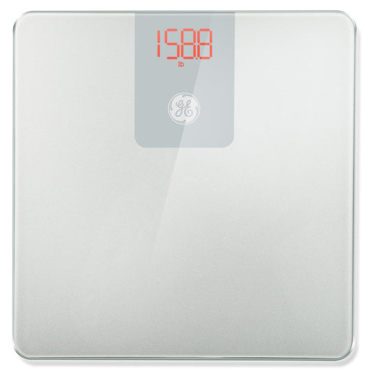 GE Digital Scale Body Weight: Bluetooth Bathroom Scales for Weight and BMI Accurate Body Weighing with App for People - 400lb Electronic Scale Silver Grey