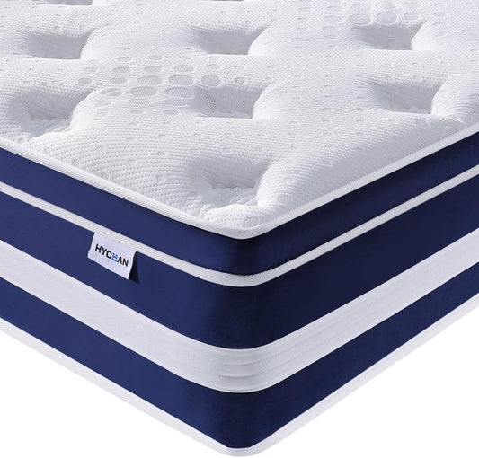 Hycean Full Size Mattress, 10 Inches Hybrid Memory Foam Full Mattress in a Box, Pressure Relief, Medium Firm, CertiPUR-US