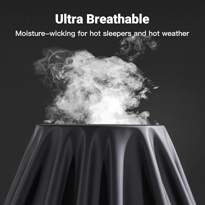 NEXHOME PRO Duvet Cover Set, Queen, Ultra Soft, Cooling, 104"x90", Dark Grey, 3 Piece Set
