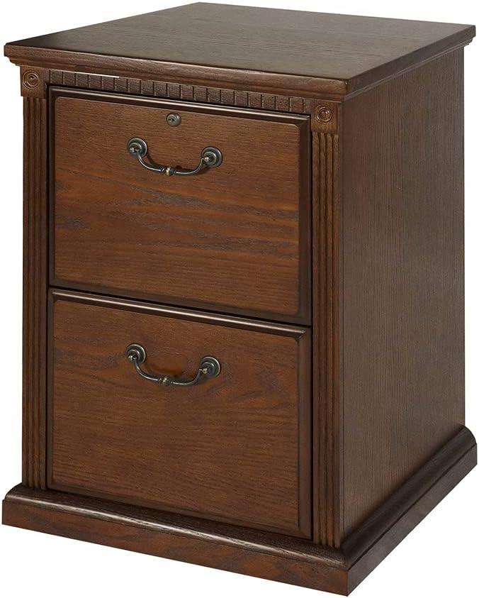 Martin Furniture Huntington Oxford 2 Drawer File Cabinet, Burnish - Fully Assembled