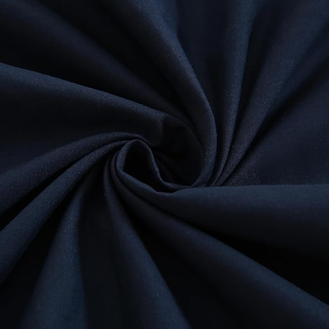 Merryword Navy Pillow Shams Navy Blue Ruffle Standard Pillowcases Cute Pillow Cover Set of 2 Shabby Chic Soft Microfiber Pillowcases 2 Pack
