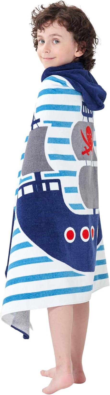 Kids Bath Towels, Kids Towel Girls Boys Hooded Beach,Bathroom,Pool Swim Towels 30 × 50 INCH Large Size Ultra Absorbent Cute Cartoon Animal Full Vitality 100% Cotton Wearable Wrap for Child