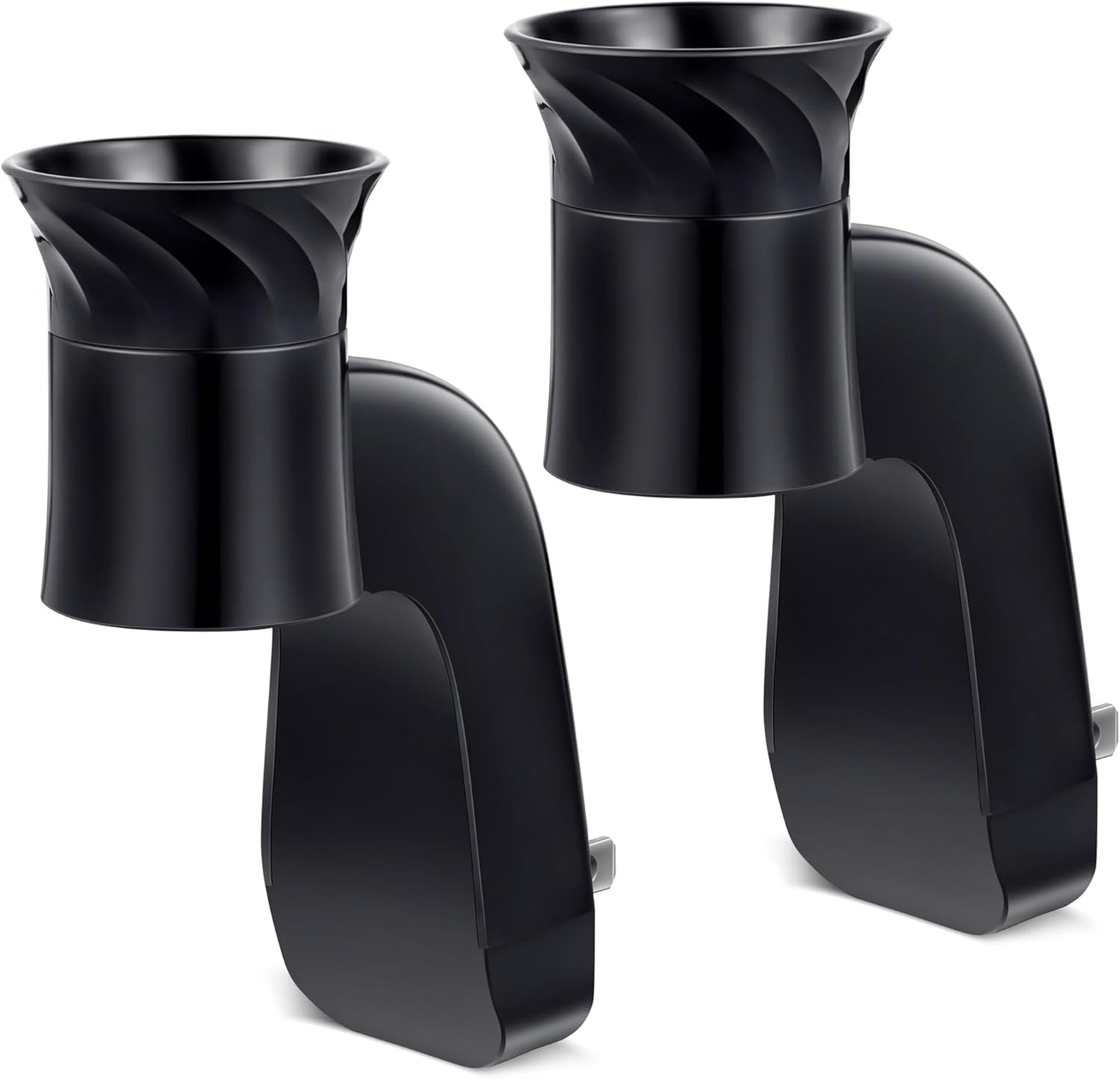 2 Pack Wall Fragrance Plug in Compatible with Bath and Body Works WallFlower Fragrances, ETL Certified, Rotatable, Precise Scent Control Fragrance Diffuser Plug for Home, Office (Black)