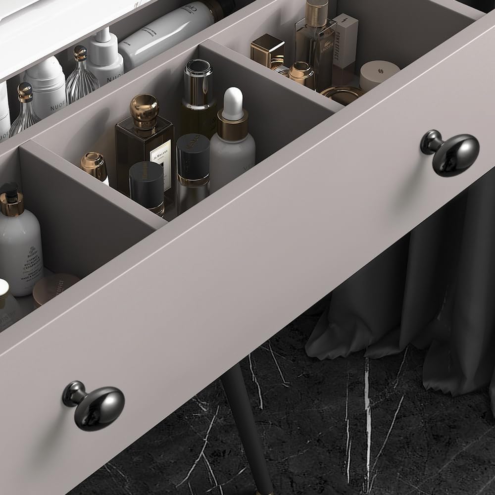 Goo-Ki 1.2 Inch(36MM) Oval Bright Black Drawer Knobs, Modern Zinc Alloy for Cabinet Knobs for Dresser,6 Packed