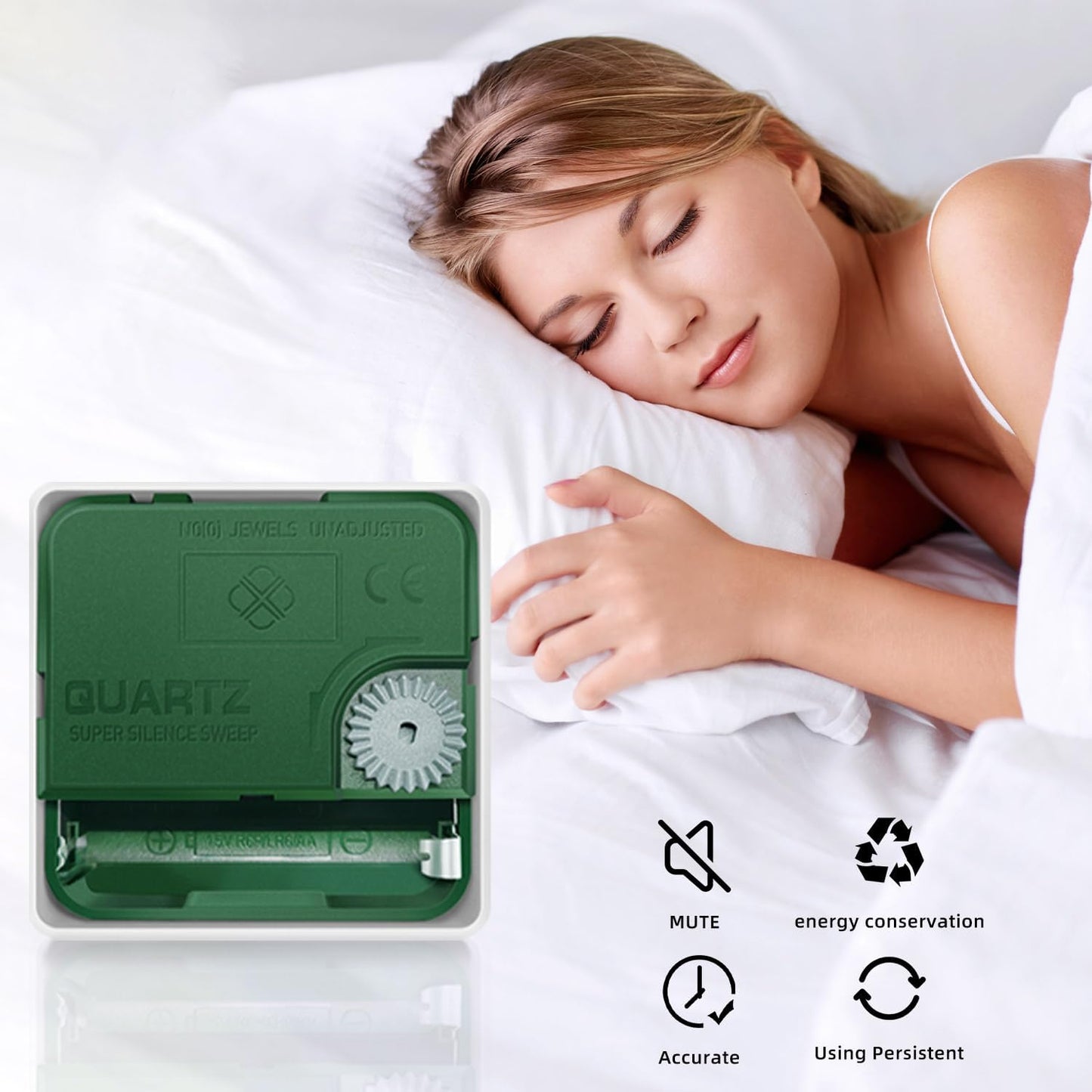 Wall Clock, 11 Inch Non-Ticking Silent Battery Operated Quartz Analog with LCD Display for Perpetual Calendar and F° Temperature, Ideal Modern Home, Bedroom, Kitchen, Office Décor (Sliver)