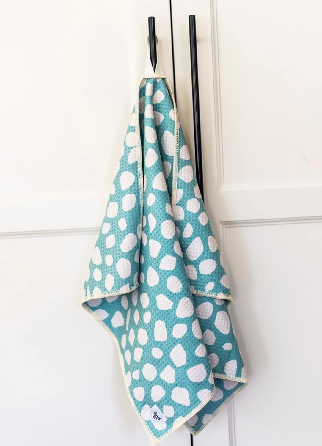 2 Pack Double Sided || Not Your Ordinary Kitchen Towels || Dish Towels || Quick Dry|| Waffle Weave Microfiber || Highly Absorbent || Hanging Hook (Turquoise)