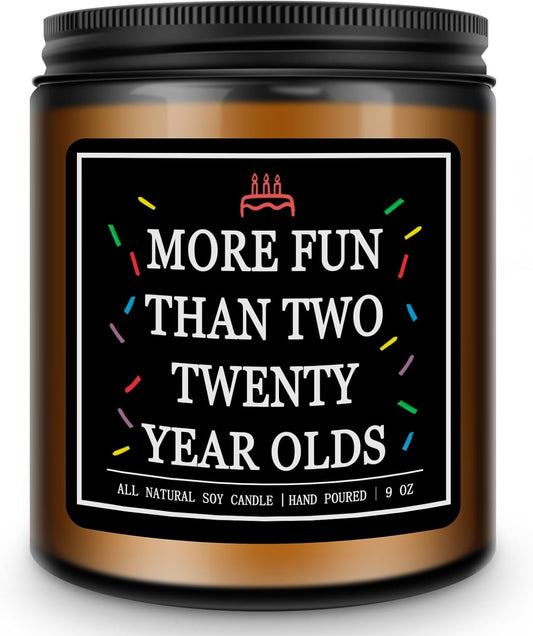 Homsolver 40th Birthday Gifts Men Women, 9OZ Lavender Scent 1985 40th Birthday Candles Gift for Him, Dad, Brother, Husband, Happy Birthday Decorations Candle with More 50 Hours Burn Time, Handmade