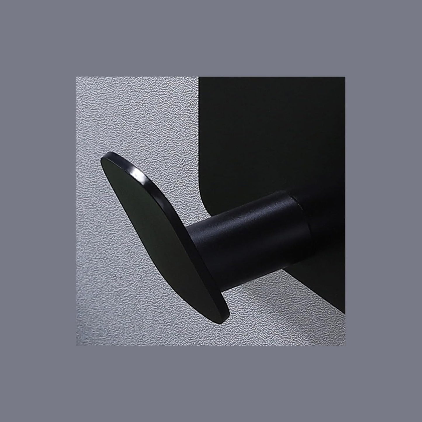 DELITON 8 Pack Adhesive Towel Hooks - Bathroom Towel Hooks/Wall Hooks for Hanging Coat Robe Stick on Bathroom or Kitchen Matte Black Stainless Steel