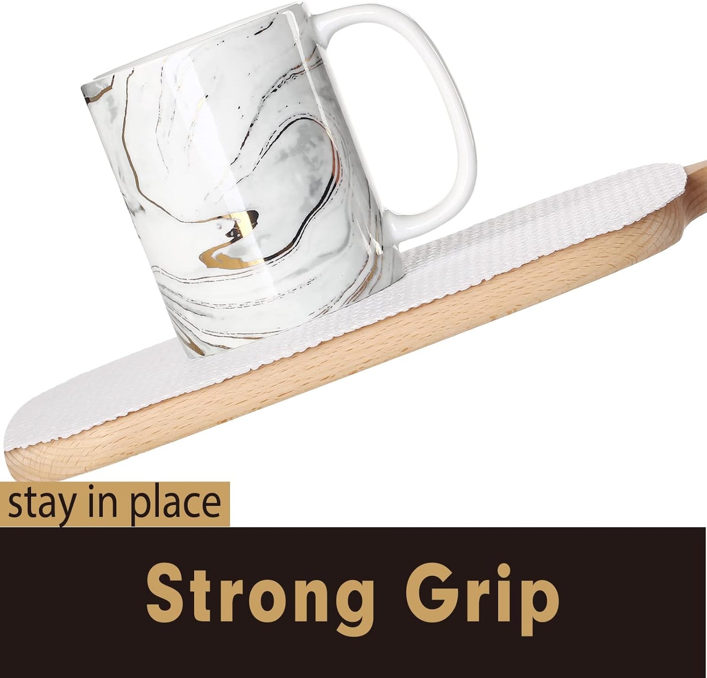 Premium Drawer and Shelf Liner for Cabinet, Non Adhesive Liner for Kitchen, Strong Grip Non Slip Shelf Liners for Kitchen Cabinets, Storage, Drawers, Shelves, Kitchenware and Tableware, White